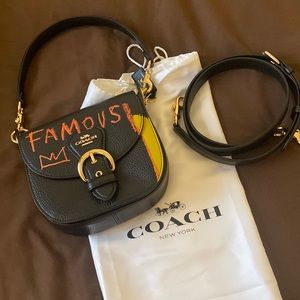 Coach Black and Orange Mini Bag